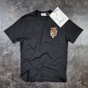 Burberry Black Logo Print Cotton T-shirt